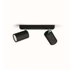 Philips myLiving Kosipo spot GU10 zwart 2-lamps