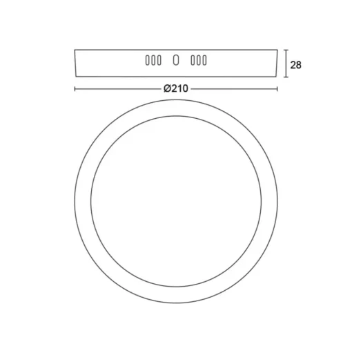Philips Slim Surface LED 4.000K rond 21cm wit