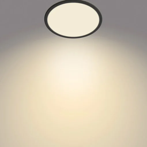 Philips SuperSlim LED IP44 2.700K Ø 24,5 cm zwart