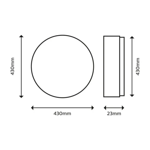 Philips SuperSlim plafondlamp 2.700K Ø42cm zwart