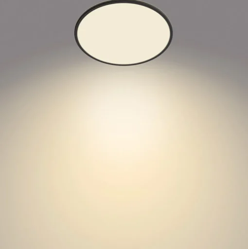 Philips SuperSlim plafondlamp 2.700K Ø42cm zwart