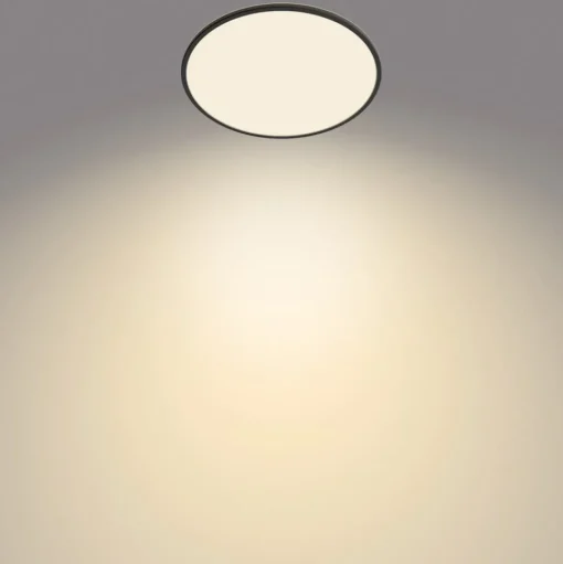 Philips SuperSlim plafondlamp 2.700K Ø54cm zwart