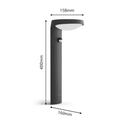 Philips Tyla sokkellamp op zonne-energie sensor 1.2W 250lm
