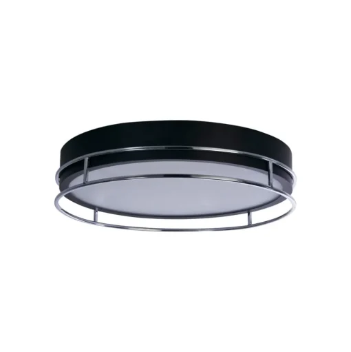 Phoenix plafondlamp, Ø 40 cm, zwart / chroom, IP44