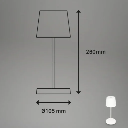 Piha LED tafellamp met oplaadbare batterij, wit
