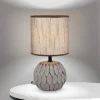 Pinia tafellamp, bruin, hoogte 27,5 cm, keramiek/linnen