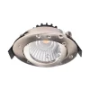 Plafond inbouwlamp Dione, IP44, nikkel, dimbaar tot warm