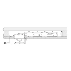 Plafond inbouwlamp Dione, IP44, 2.700 K, zwart, dimbaar