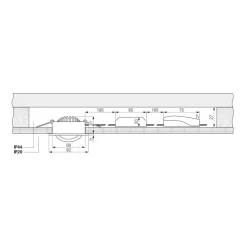 Plafond inbouwlamp Dione, IP44, 2.700 K, wit, dimbaar