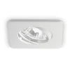Plafond inbouwspot Lounge, vierkant, wit