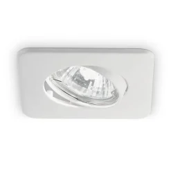 Plafond inbouwspot Lounge, vierkant, wit