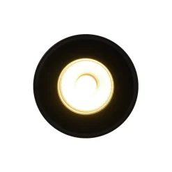Plafond inbouwspot Rosalee, zwart, IP65, CCT schakelaar