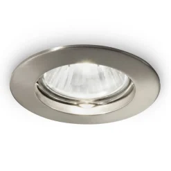 Plafondinbouwlamp Jazz, rond, GU10, nikkel
