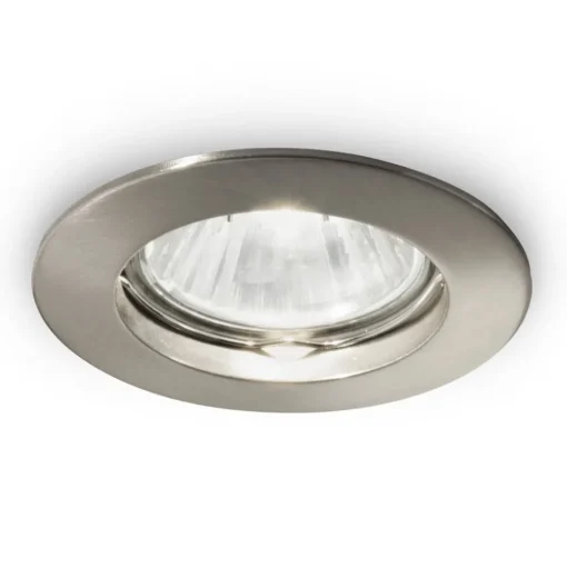Plafondinbouwlamp Jazz, rond, GU10, nikkel