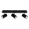Plafondlamp 2857-035, zwenkbaar, 3-lamps, zwart