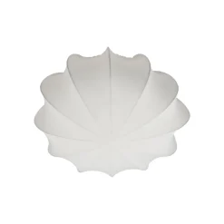 Plafondlamp Aeron, textiel, wit, diameter 40 cm