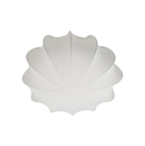 Plafondlamp Aeron, textiel, wit, diameter 40 cm