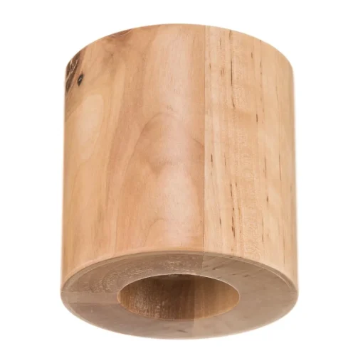 Plafondlamp Ara als cilinder van hout