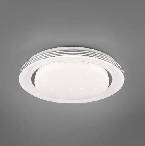 Plafondlamp Atria, Ø 38 cm, wit, kunststof, CCT