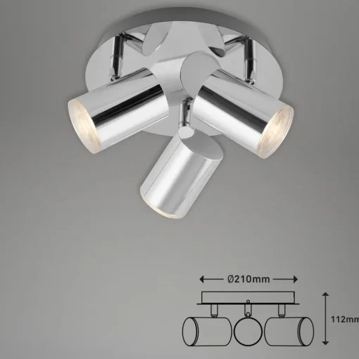 Plafondlamp Banyo Splash, IP44, 3-lamps