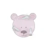 Plafondlamp beer met 3 spots, roze