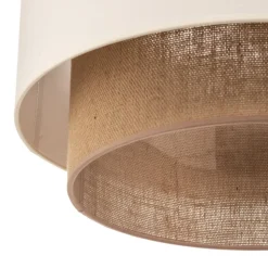 Plafondlamp Boho, Ø 45 cm ecru/jute
