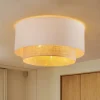 Plafondlamp Boho, Ø 60 cm, ecru/jute