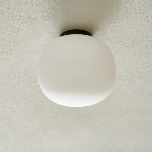 Plafondlamp Bombo van matglas Ø 19 cm