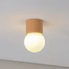 Plafondlamp Boomo, Ø 12 cm, hout