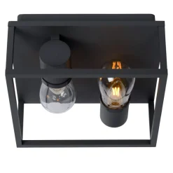 Plafondlamp Carlyn badkamer 2-lamps zwart