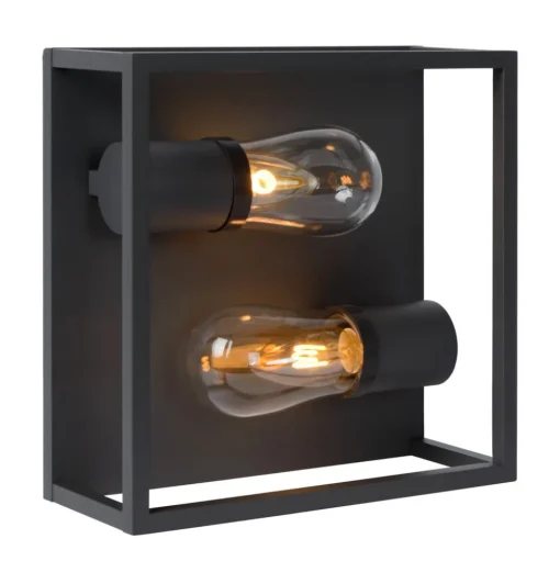 Plafondlamp Carlyn badkamer 2-lamps zwart