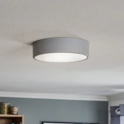 Plafondlamp Cleo 300, Ø 30 cm grijs