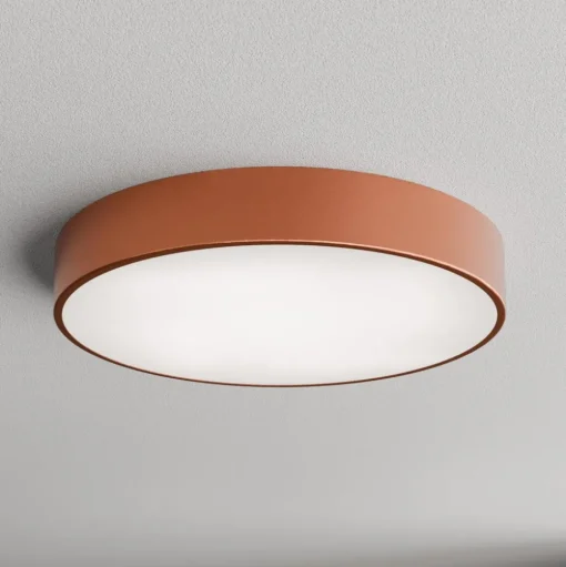 Plafondlamp Cleo, Ø 50 cm, IP54, koperkleurig, metaal, E27