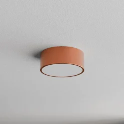 Plafondlamp Cleo, Ø 20 cm, IP54, koperkleurig, metaal, E27