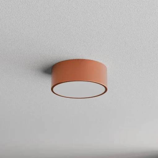 Plafondlamp Cleo, Ø 20 cm, IP54, koperkleurig, metaal, E27