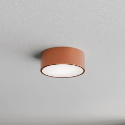 Plafondlamp Cleo, Ø 20 cm, IP54, koperkleurig, metaal, E27