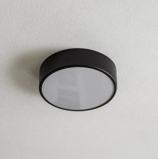 Plafondlamp Cleo 300, IP54, Ø 30 cm zwart