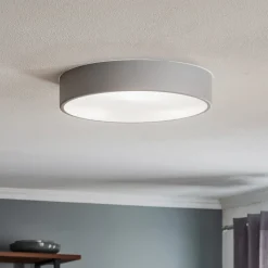 Plafondlamp Cleo 400, IP54, Ø 40 cm grijs