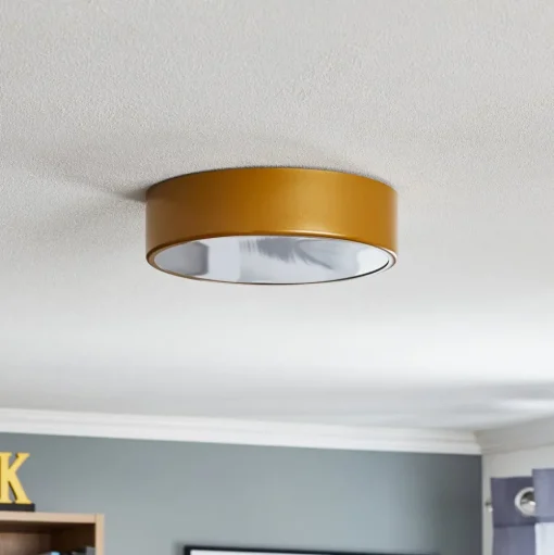 Plafondlamp Cleo 300, IP54, Ø 30 cm goud