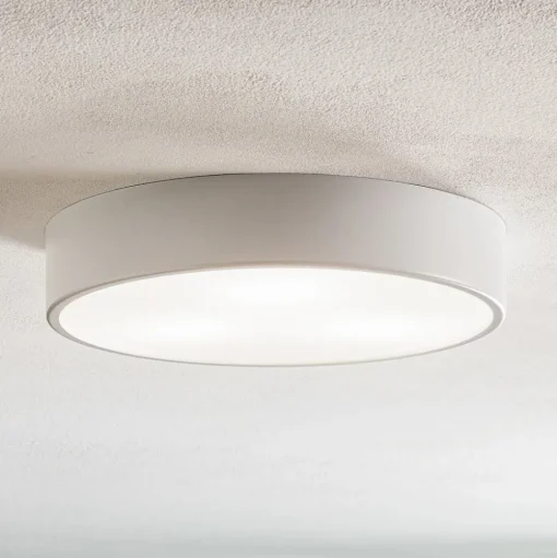 Plafondlamp Cleo 400, wit, sensor, IP20, Ø 40 cm, metaal