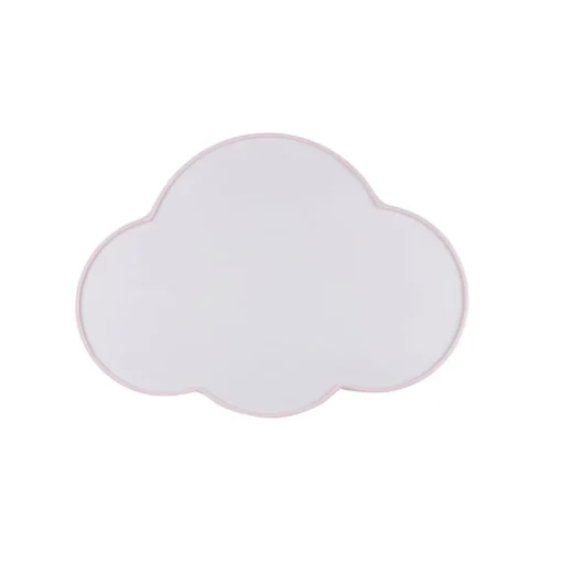 Plafondlamp Cloud, roze, 43 cm lang, textiel, wolk, E27