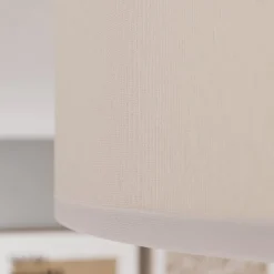 Plafondlamp Cloud van textiel, lengte 41 cm, grijs