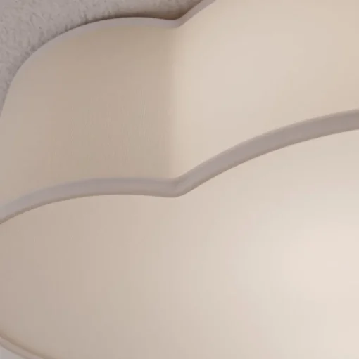 Plafondlamp Cloud van textiel, lengte 41 cm, grijs