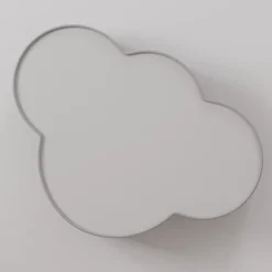 Plafondlamp Cloud van textiel, lengte 62 cm, grijs