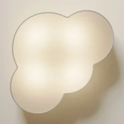 Plafondlamp Cloud, wit, textiel, lengte 62 cm, E27, 4-lamps.
