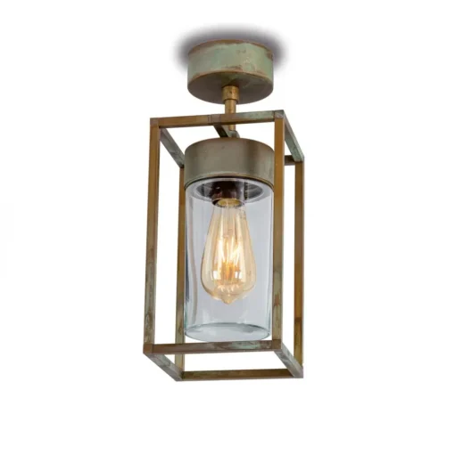 Plafondlamp Cubic³ 3367 messing antiek/helder
