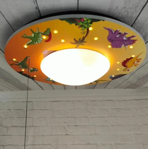 Plafondlamp Dinos met LED sterrenhemel