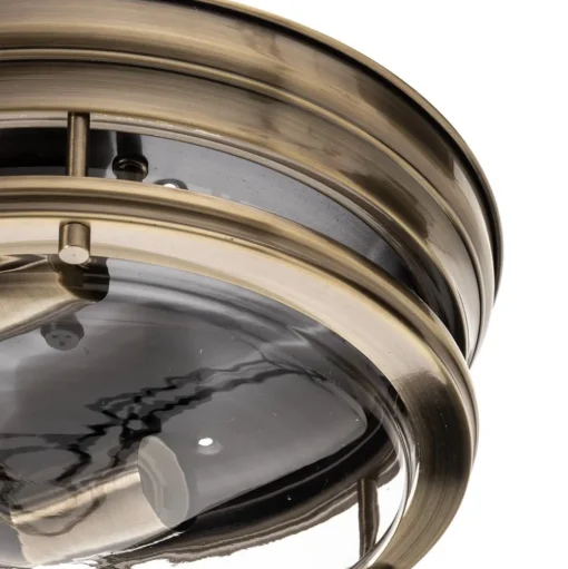 Plafondlamp Edinburgh in oudmessing