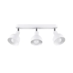 Plafondlamp Elba, 40 cm, 3-lamps, wit, metaal, E27
