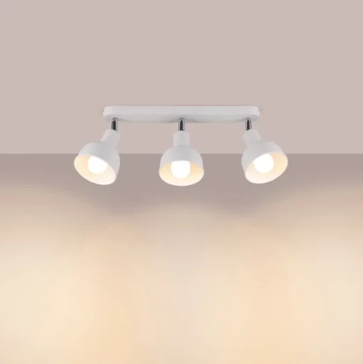 Plafondlamp Elba, 40 cm, 3-lamps, wit, metaal, E27